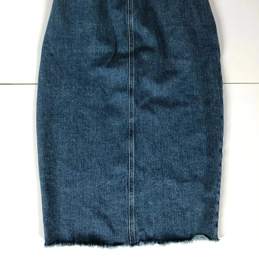 ZARA Asymmetrical Denim Skirt - Picture 7 of 11